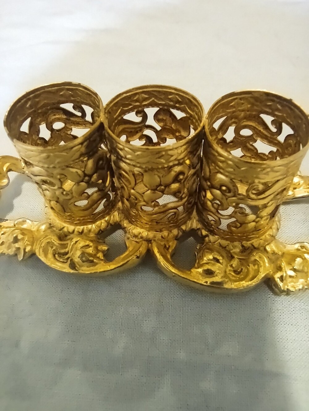 vintage Stylebuilt gold filigree Vanity lipstick holder - Picture 7 of 8